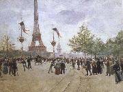 cesar franck, entrabce to the exposition universelle by jean beraud